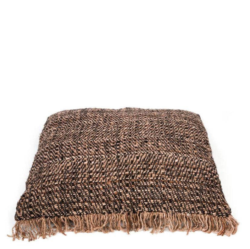 Copper and Black Woven Cushion Cover