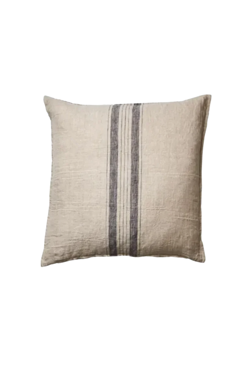 Natural Linen Stripe Cushion Cover