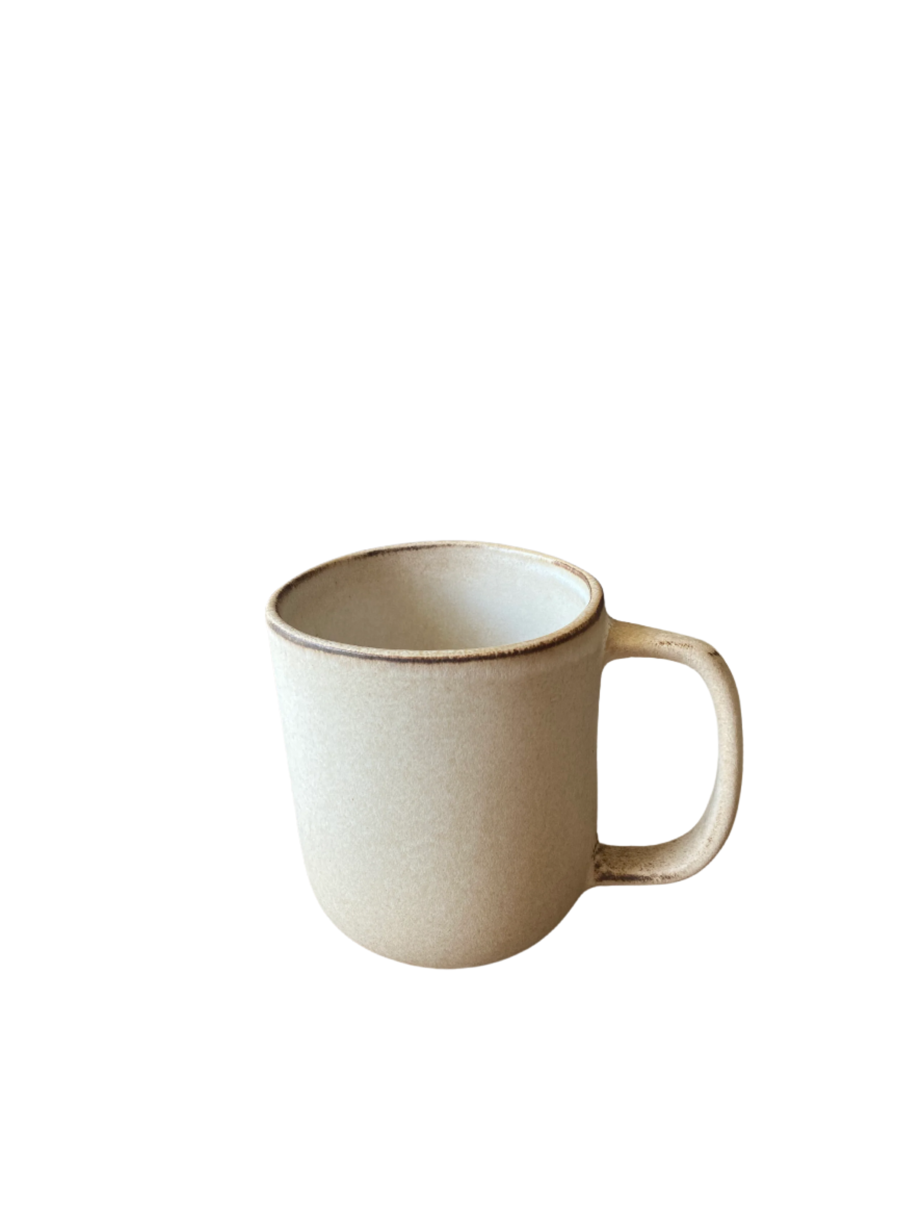 cream stoneware mug