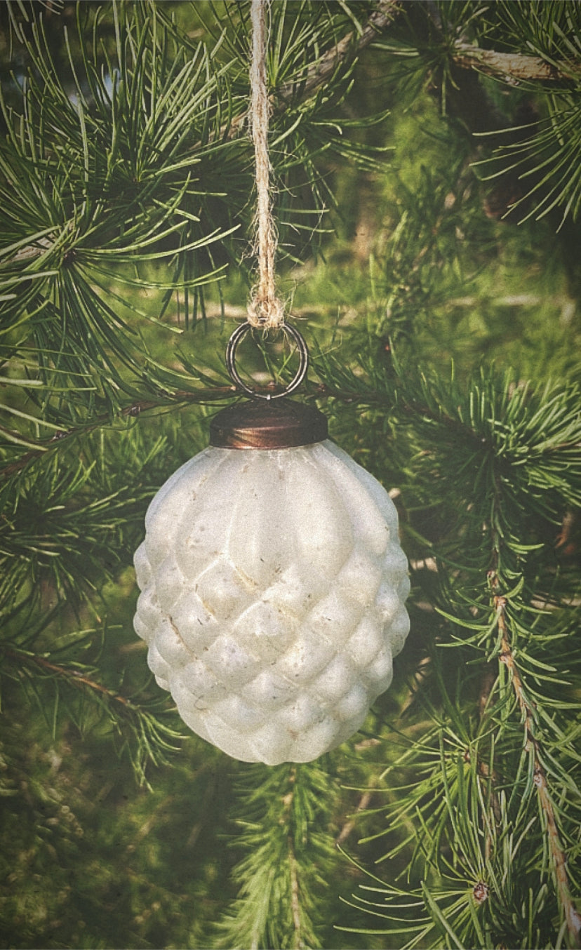 pearl pinecone bauble
