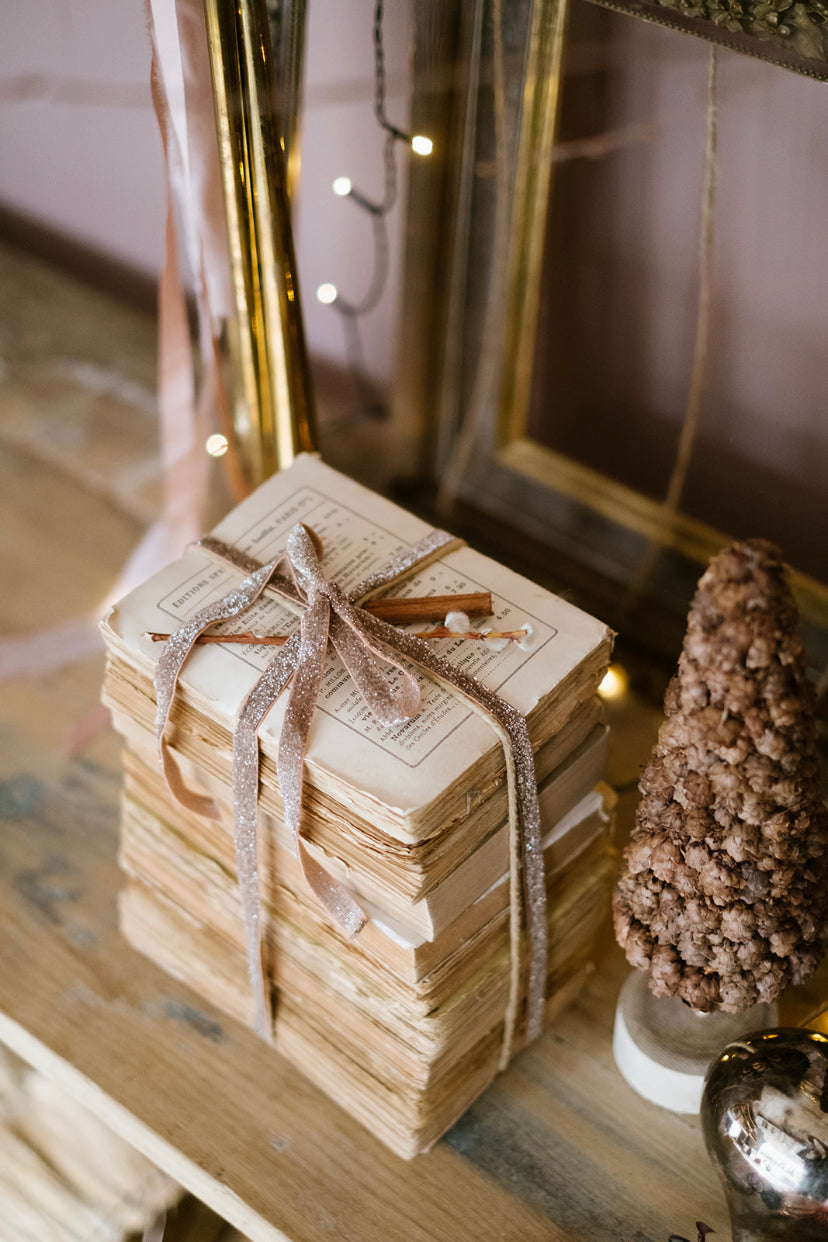 Glitter ribbon on spool