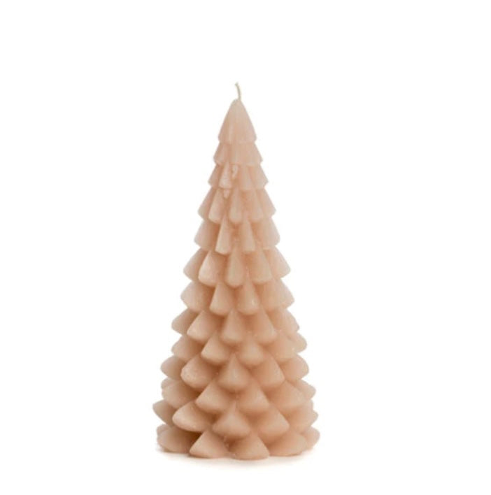 Christmas tree candle, blush