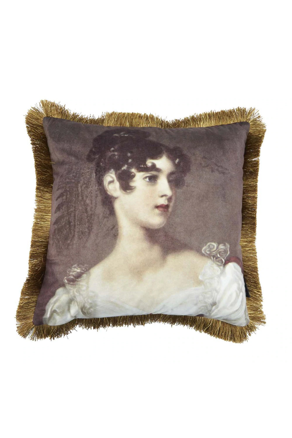Regency Lady Cushion With Fringes