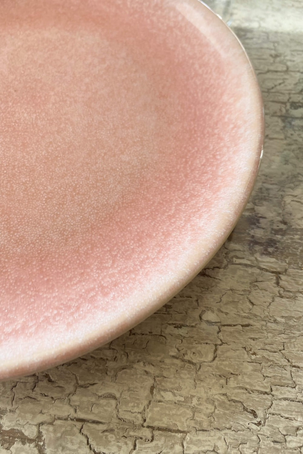 pink glazed plate - Amber + Willow