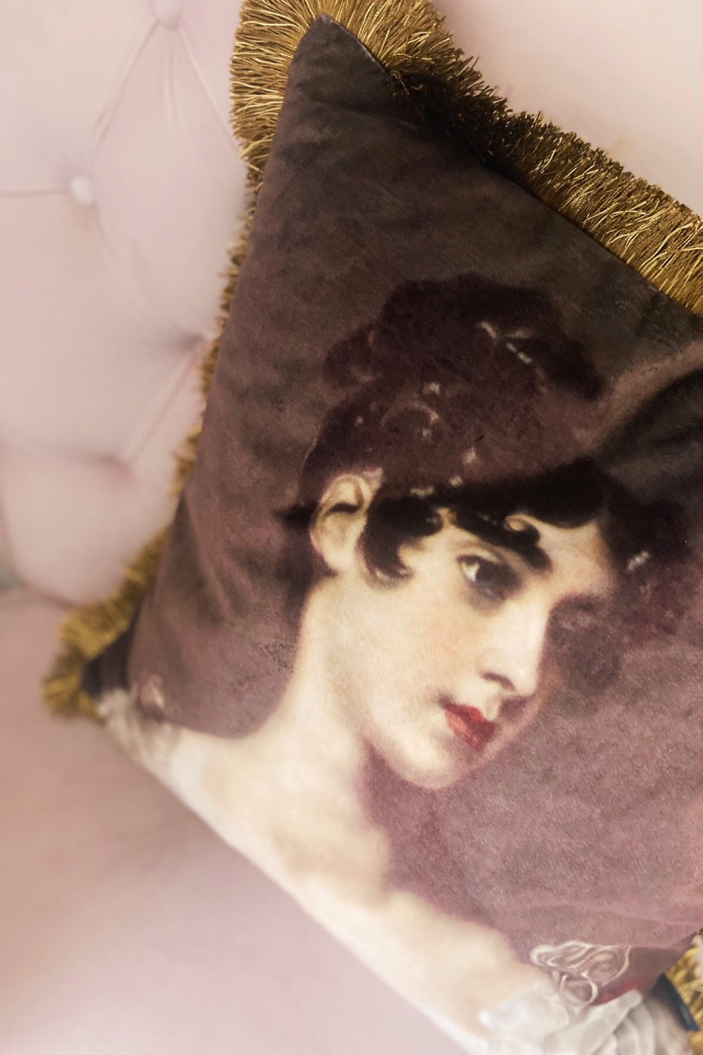 Regency Lady Cushion With Fringes