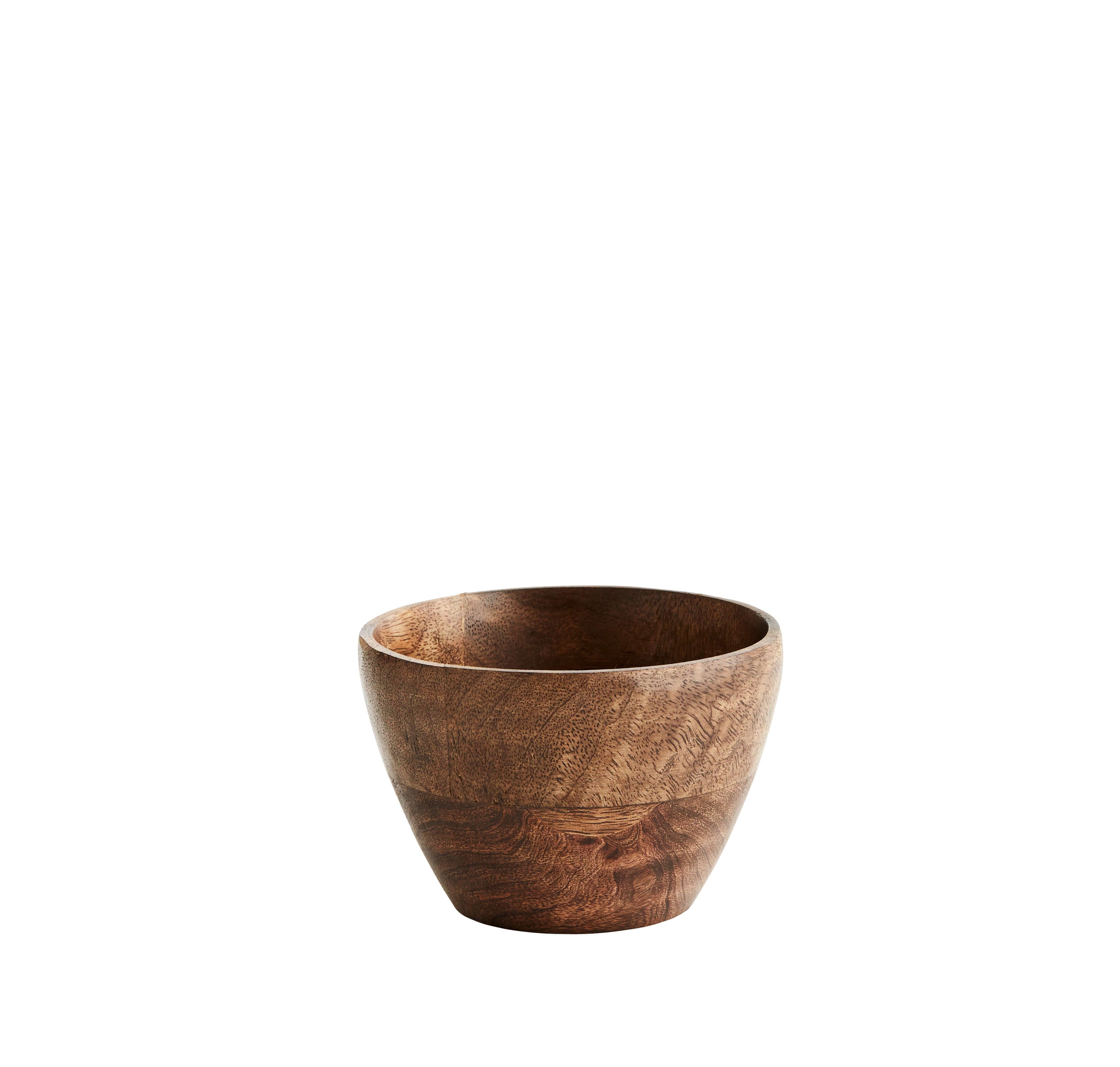 Cut out of small wooden bowl on a white background