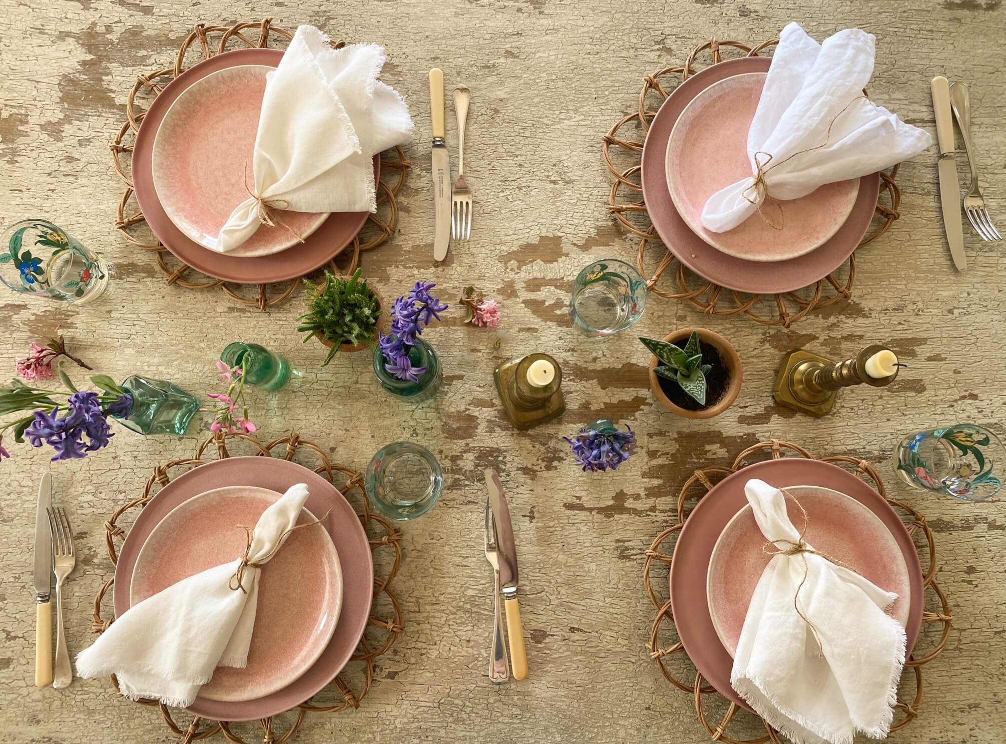 pink glazed plate - Amber + Willow