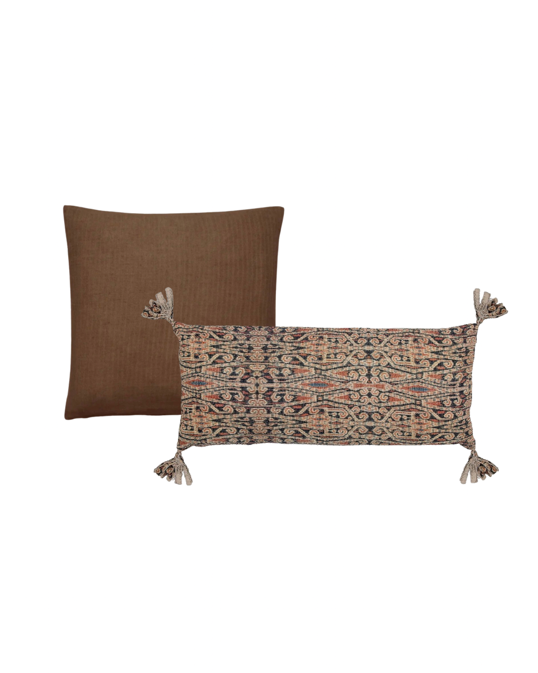 The Autumn Cushion Edit — Rustic Linen & Rust Tassel Bundle