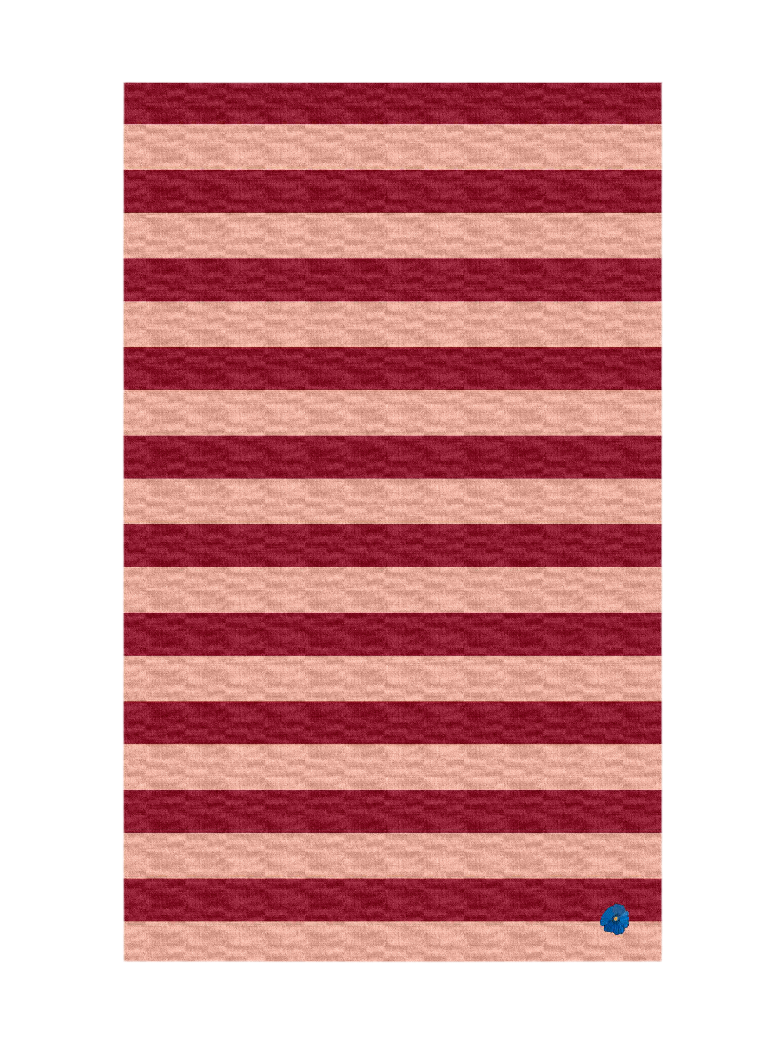 pink and red stripe table cloth