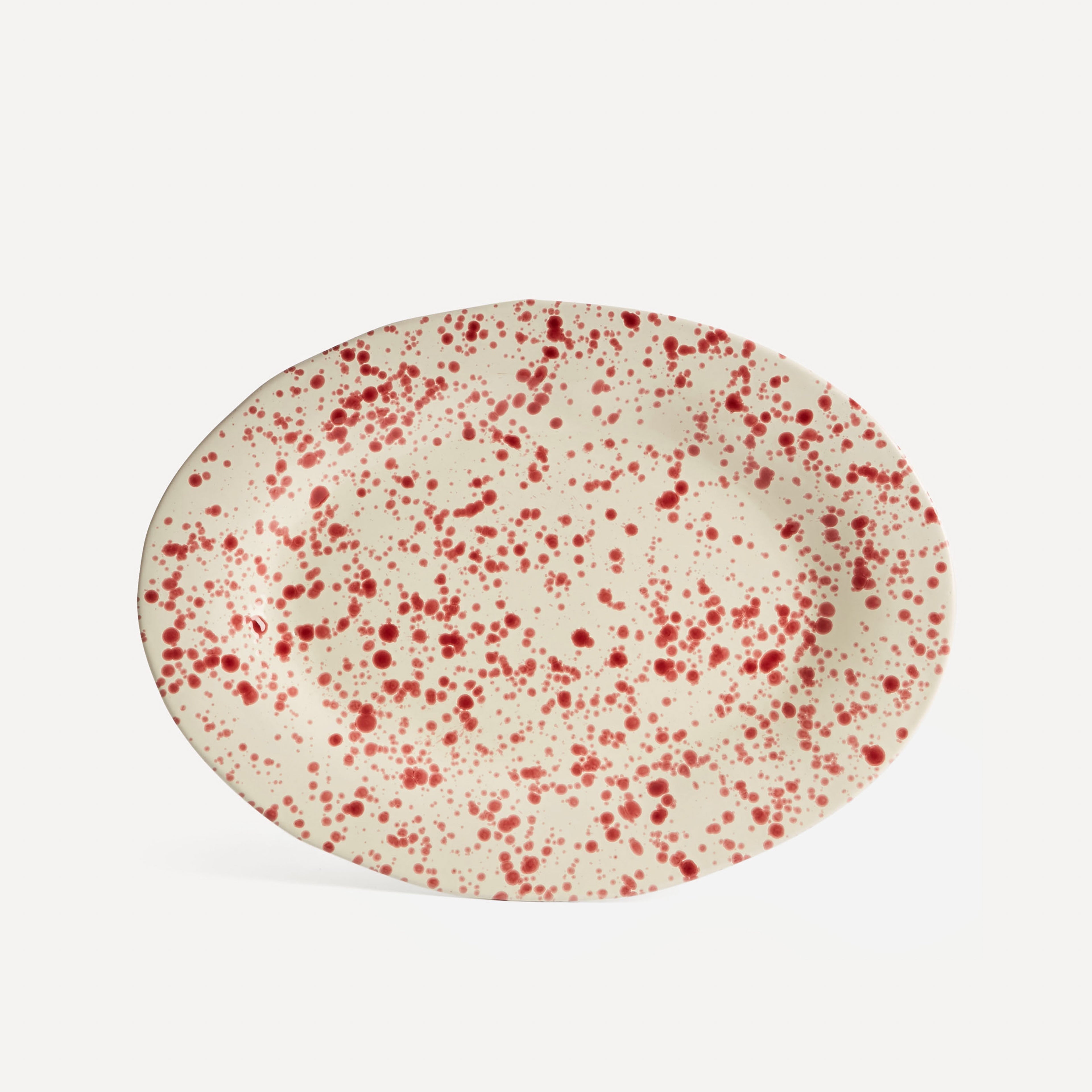 Italian Ceramic Splatterware Serving Platter - Amber + Willow