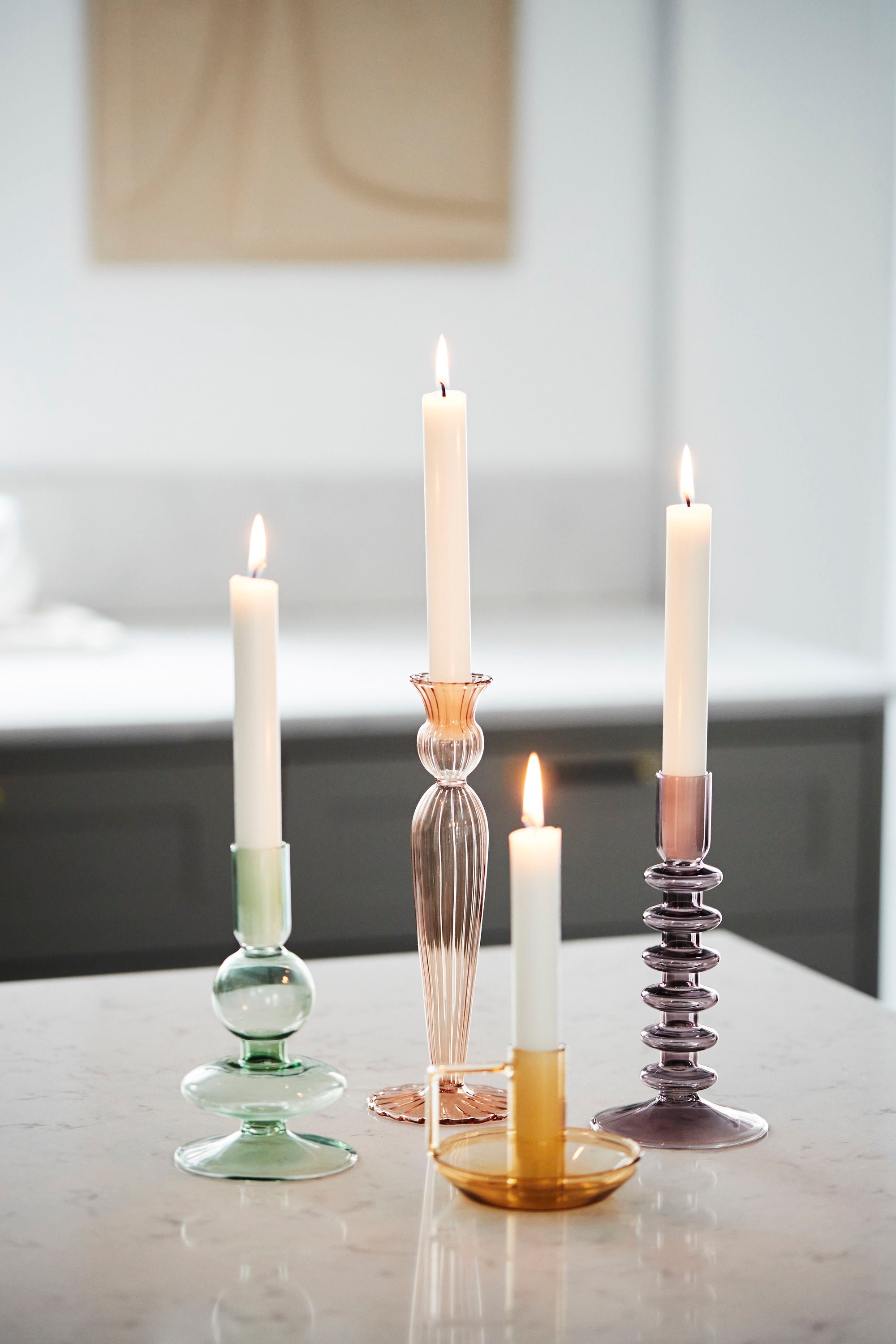 rust glass candle holder