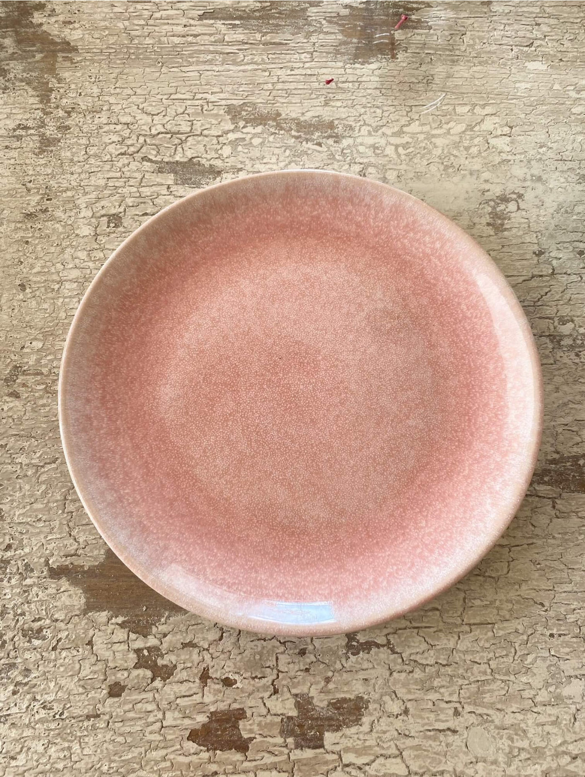 pink glazed plate - Amber + Willow