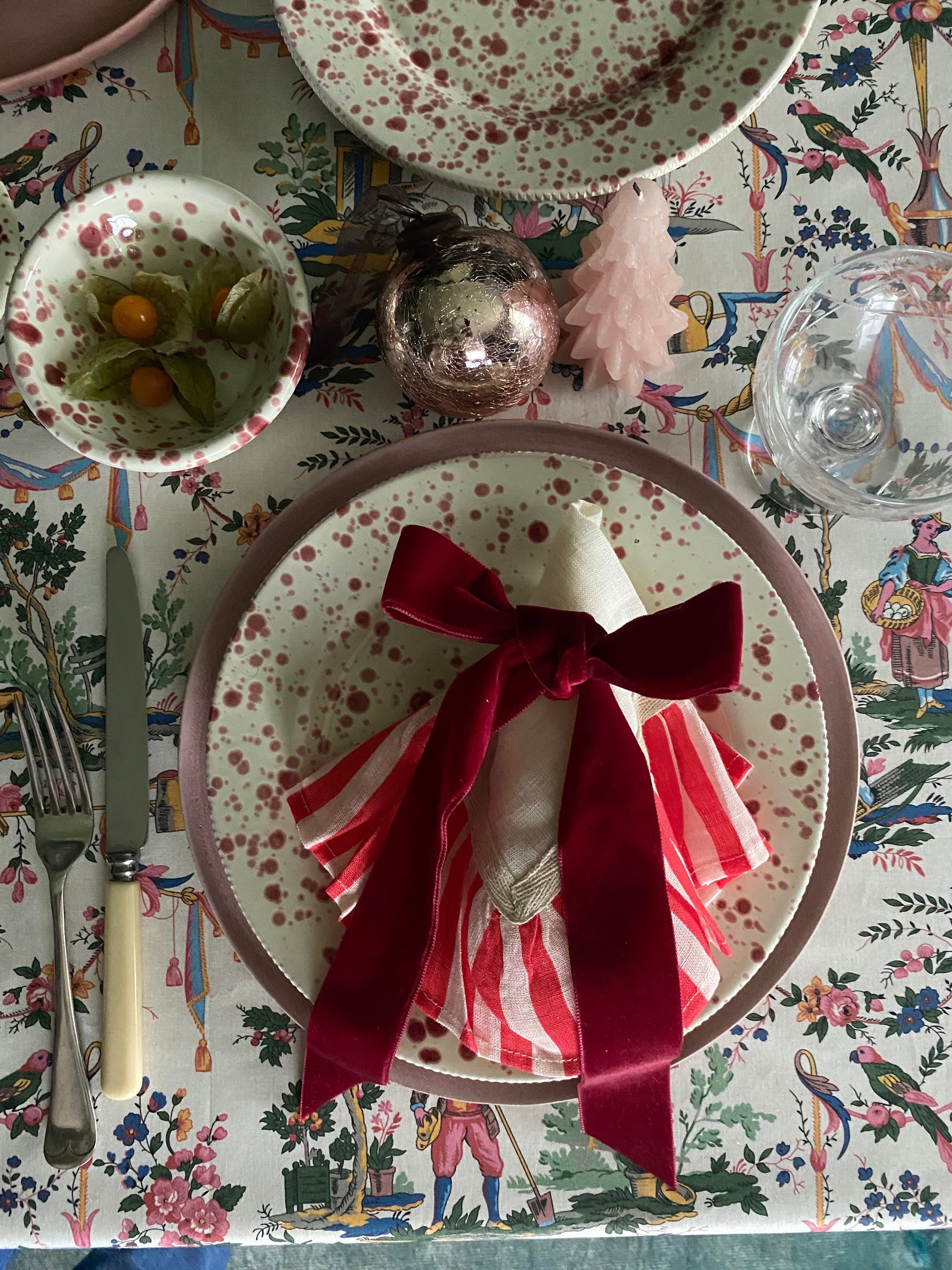 Luxury velvet napkin bows, set of 4