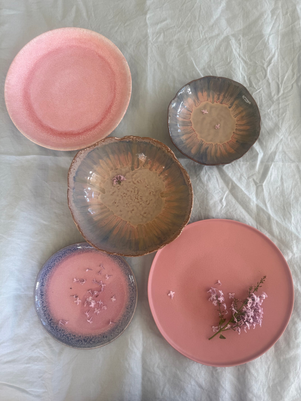 Rose Stoneware Lunch Plate