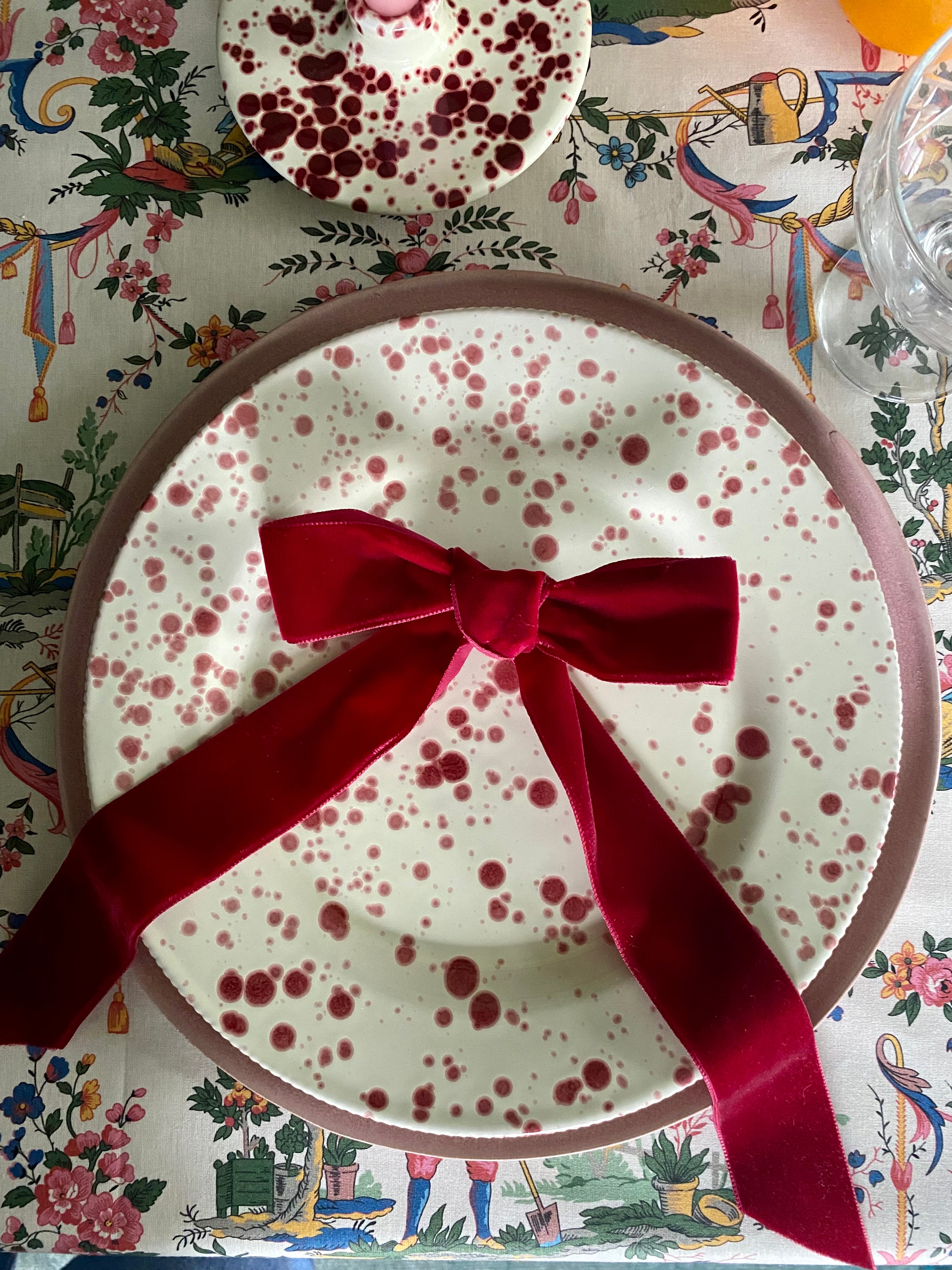 Luxury velvet napkin bows, set of 4