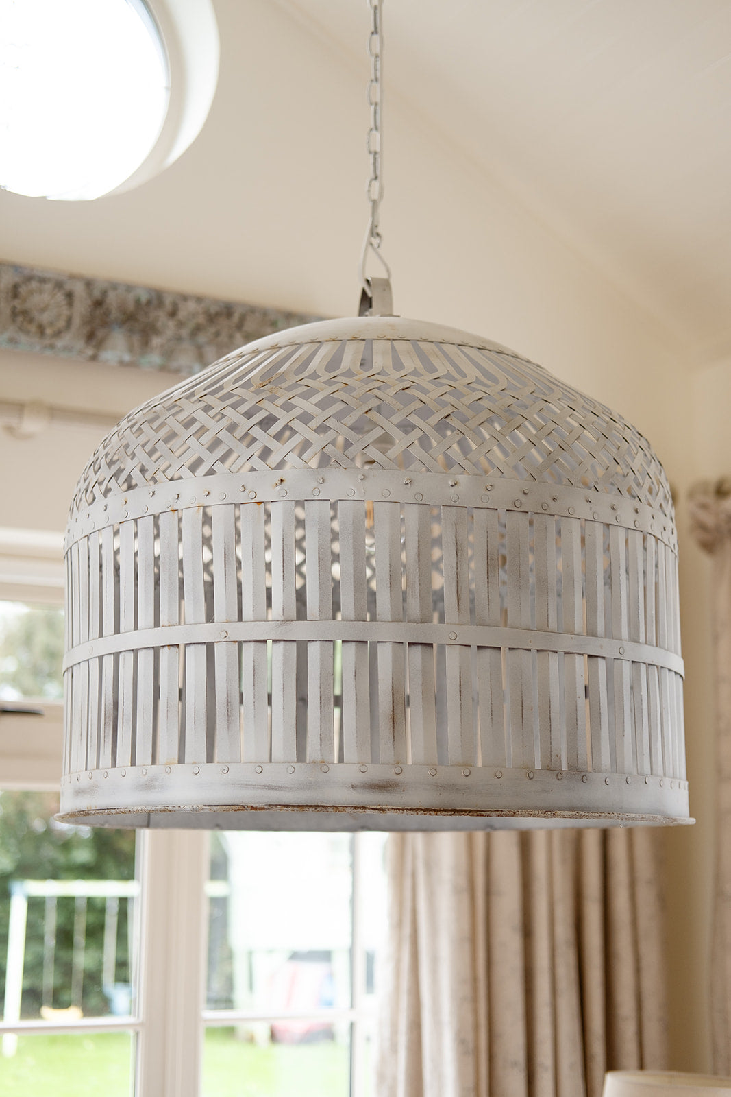 Oversized metal factory light