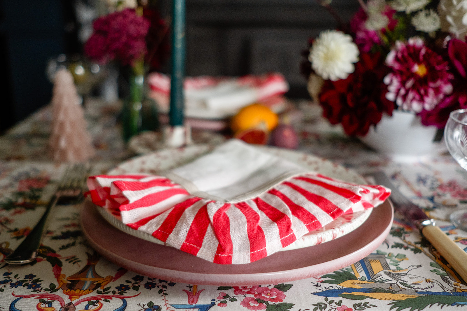 Dusky Pink Stoneware Dinner Plate