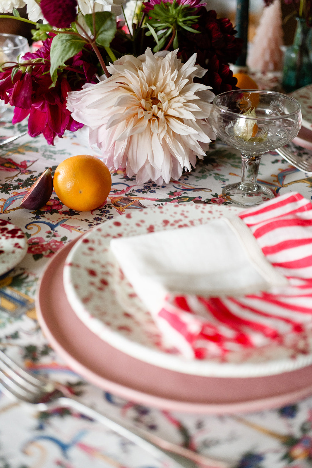 Dusky Pink Stoneware Dinner Plate