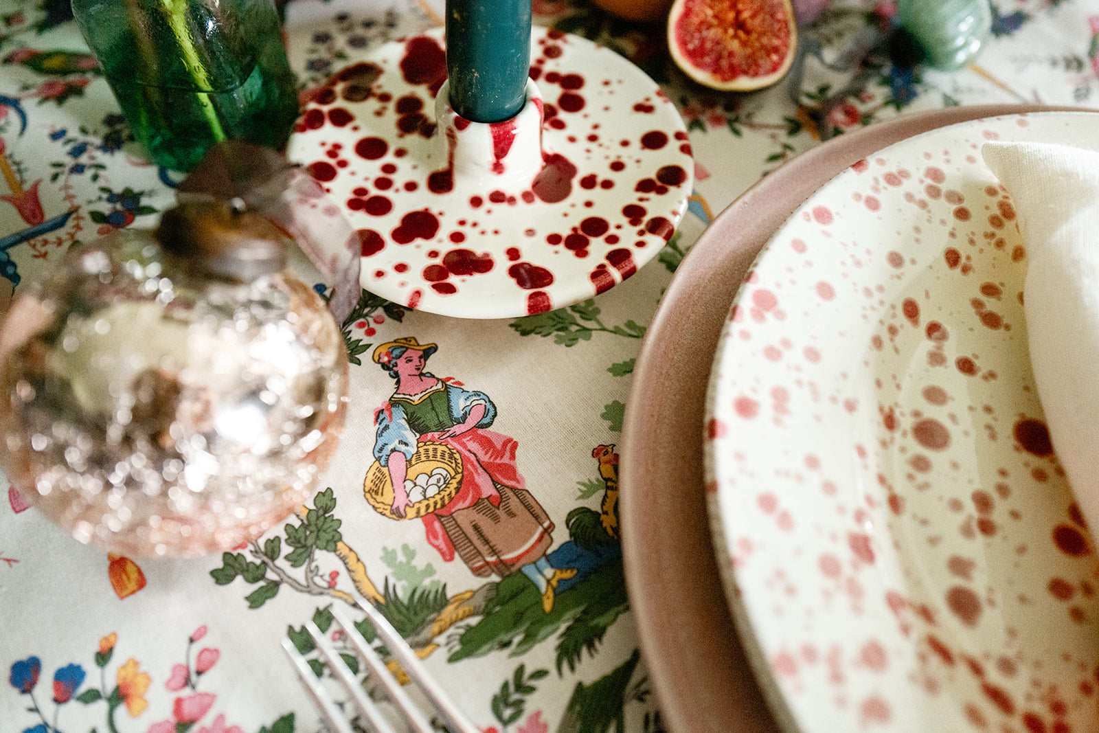 Dusky Pink Stoneware Dinner Plate