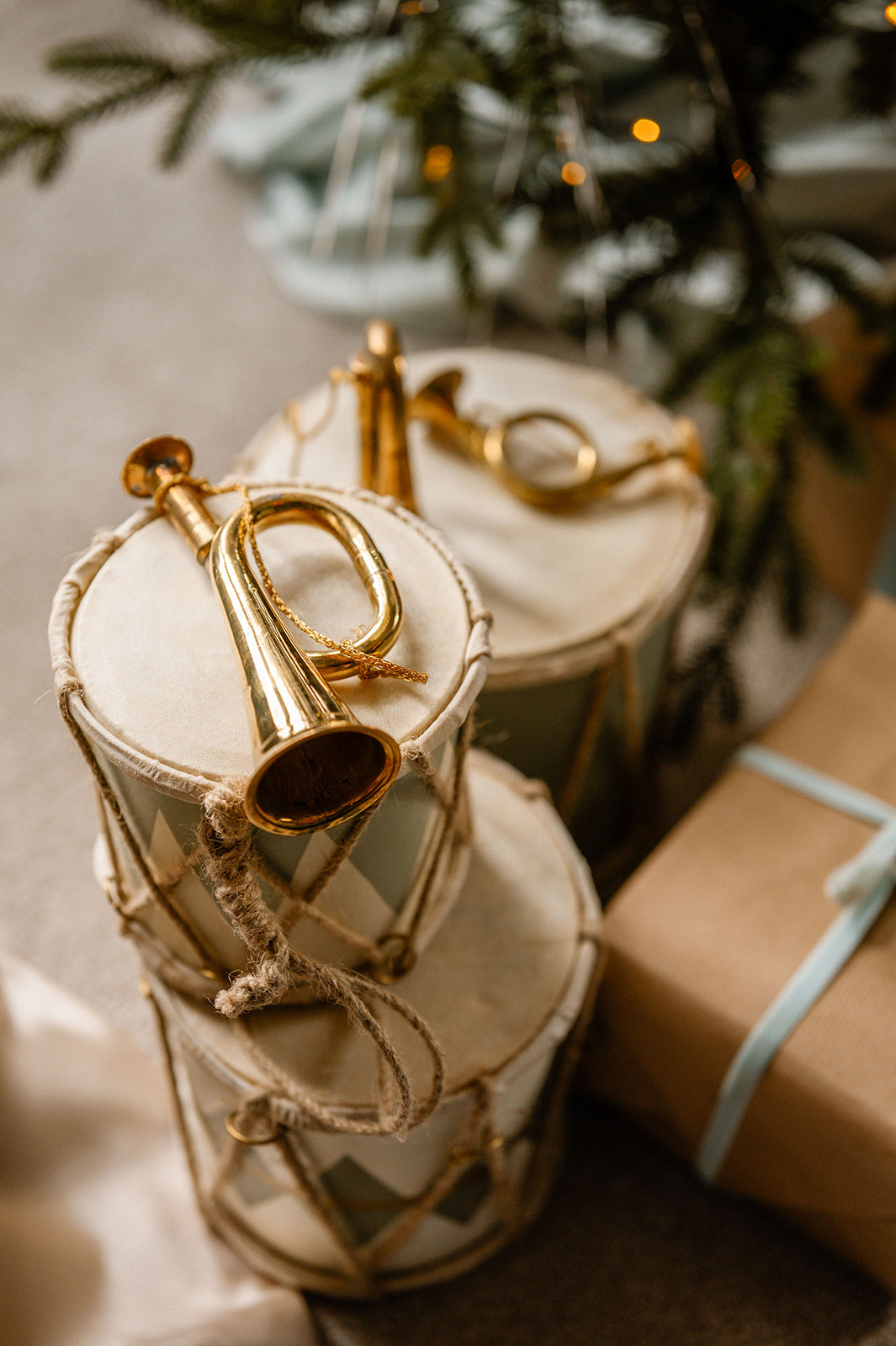 Set of 3 Vintage Brass Trumpets