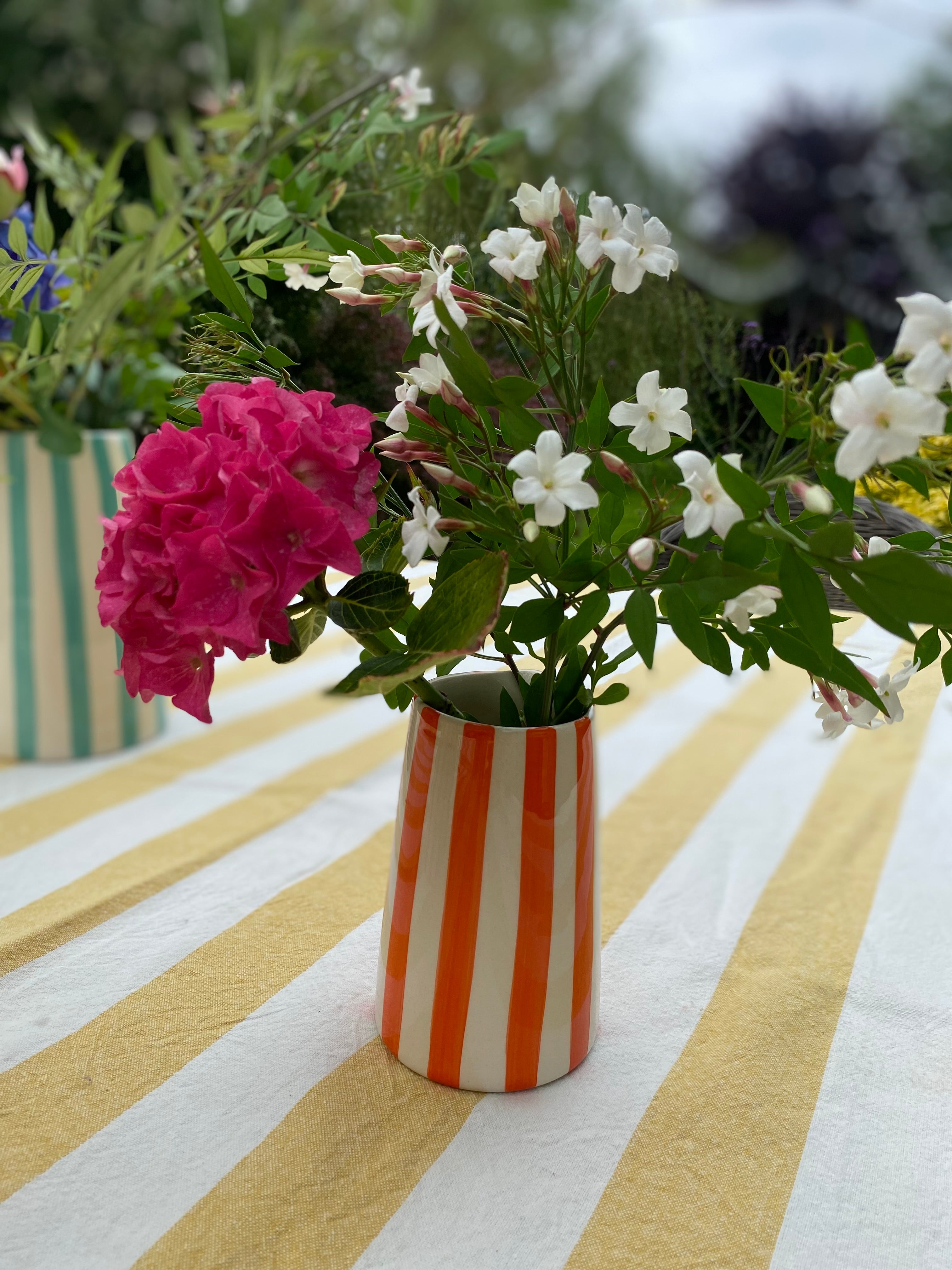 tangerine stripe creamer jug