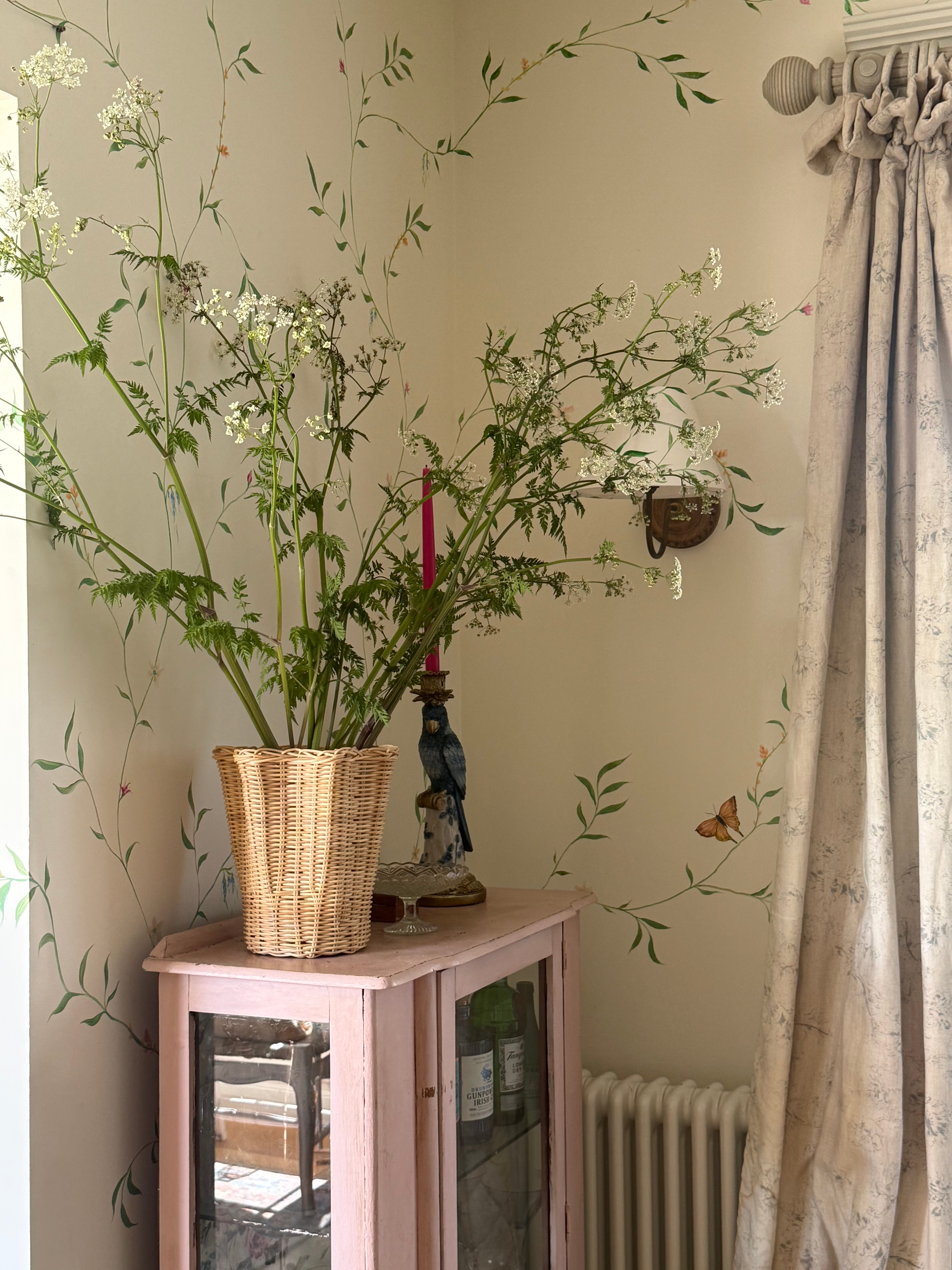 Scalloped Rattan Vase