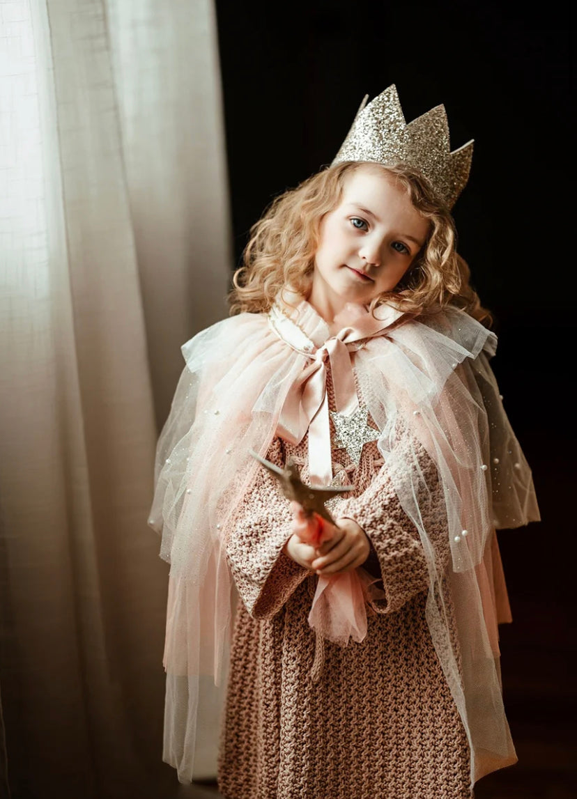 Ballerina cape, crown + wand