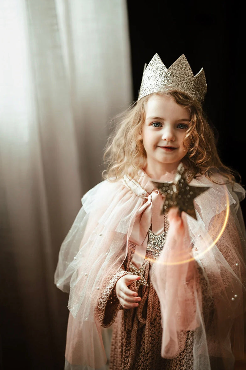 Ballerina cape, crown + wand