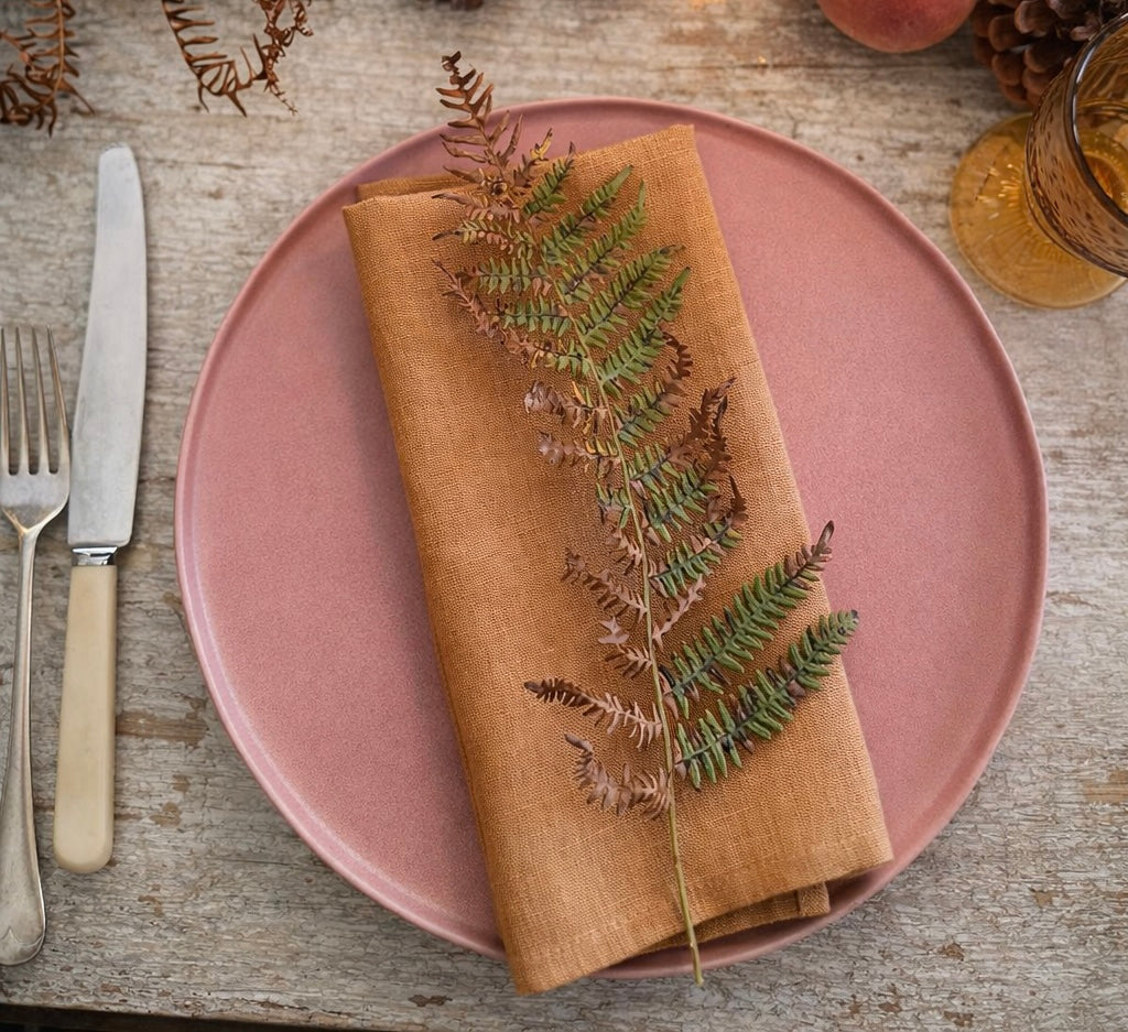 Dusky Pink Stoneware Dinner Plate