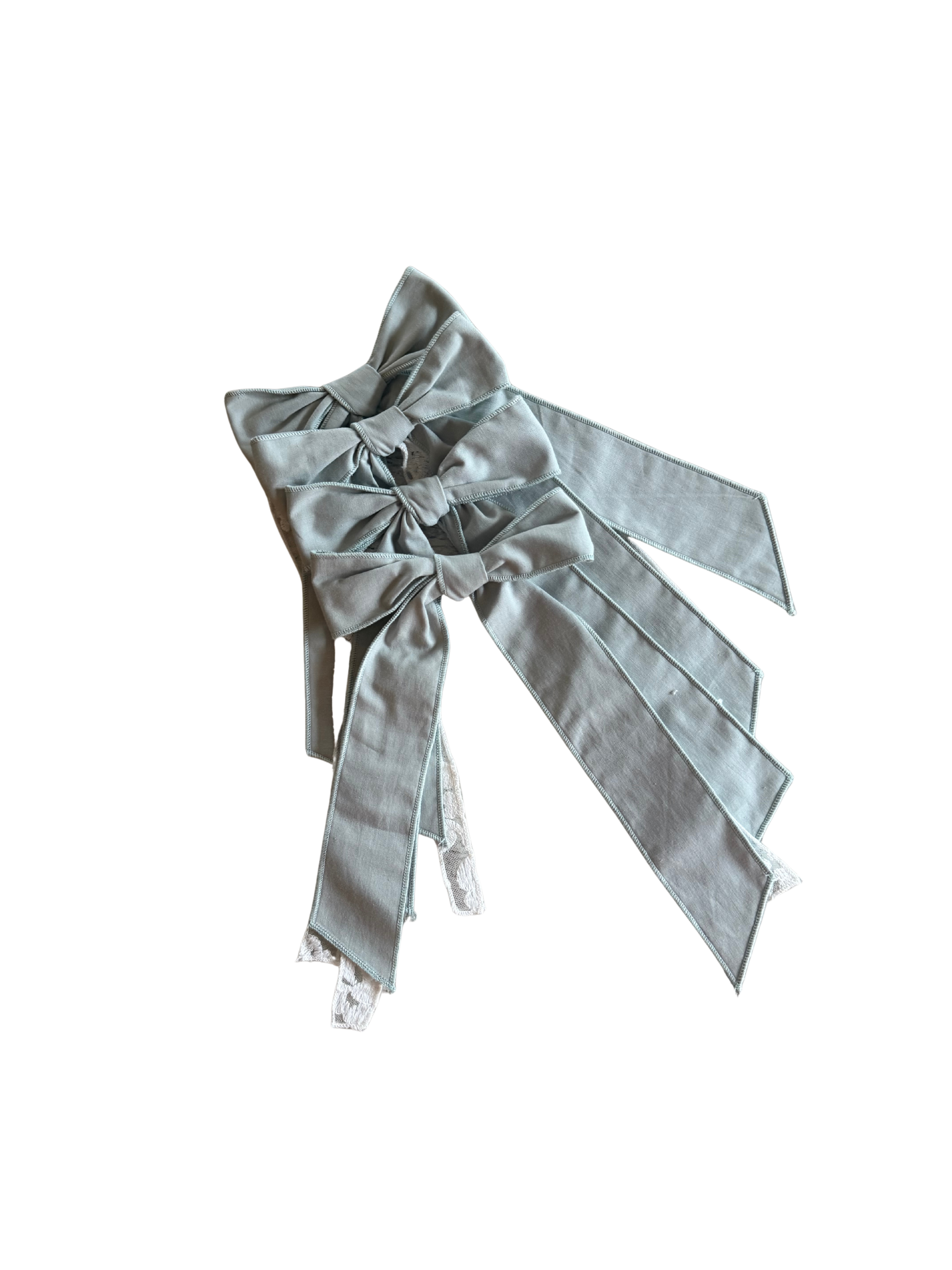Set of 4 Ice Green Napkin bows
