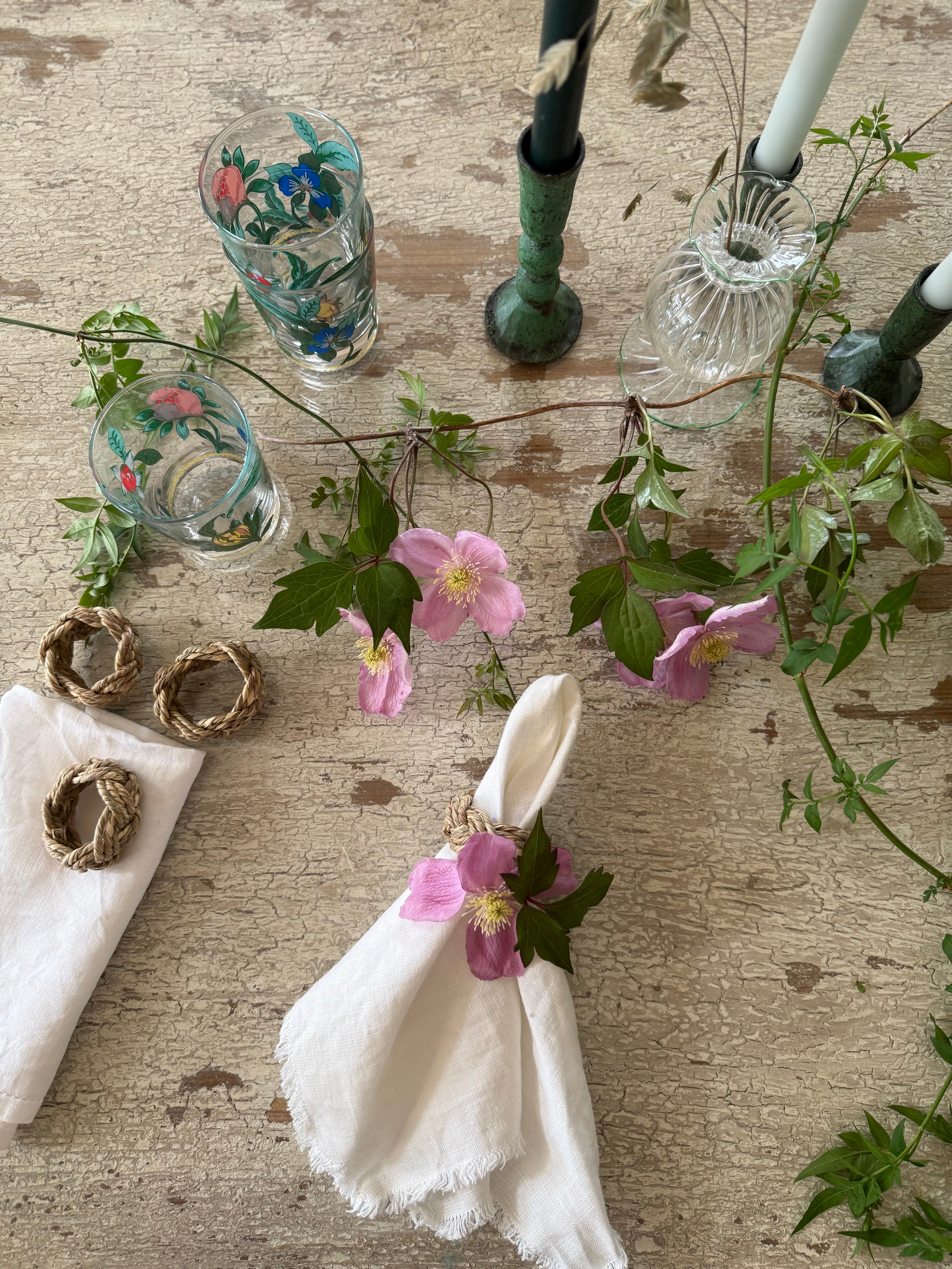 Seagrass Napkin Rings, Set of 4