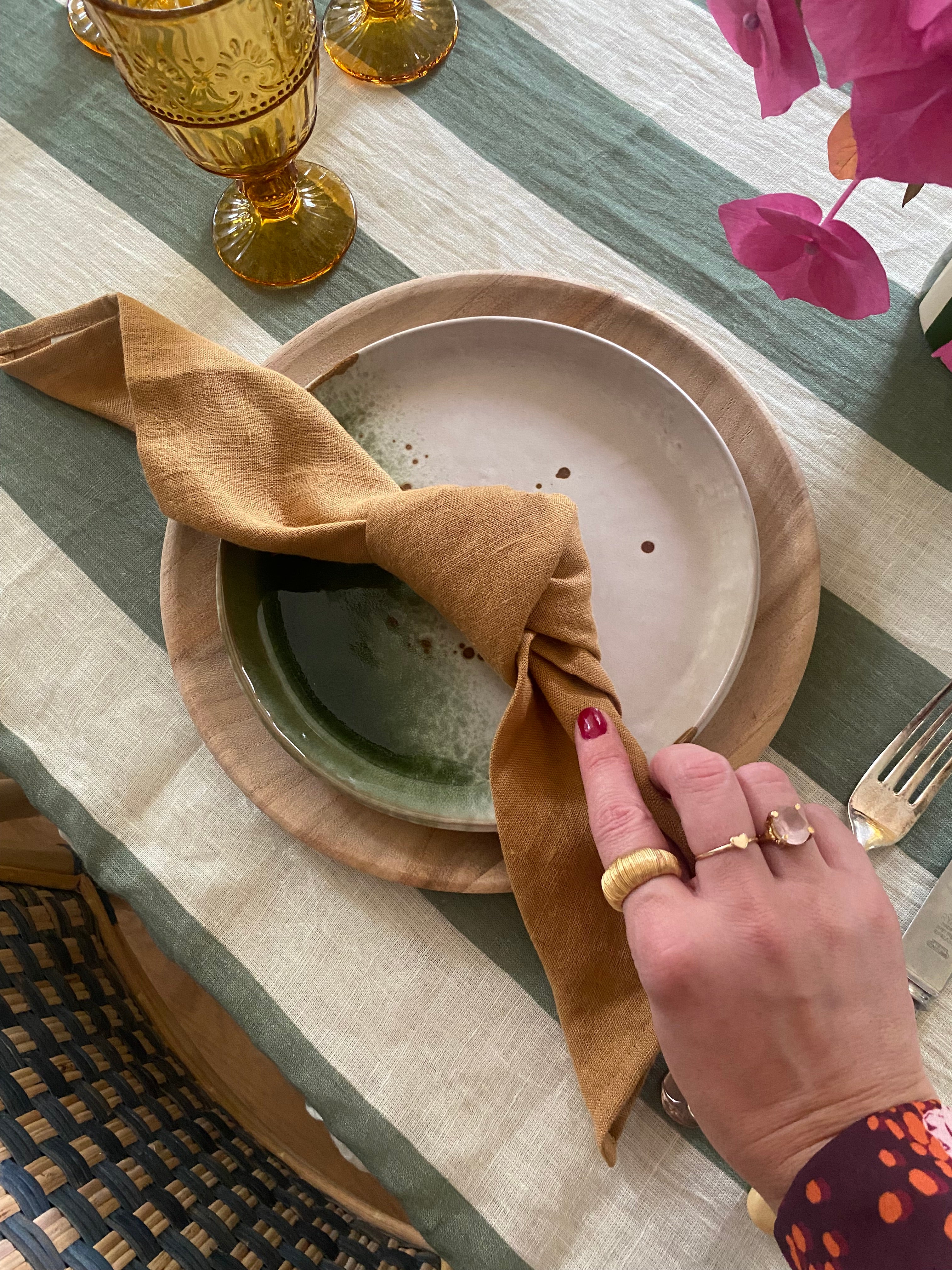 Pair Of Stonewashed Linen Napkins