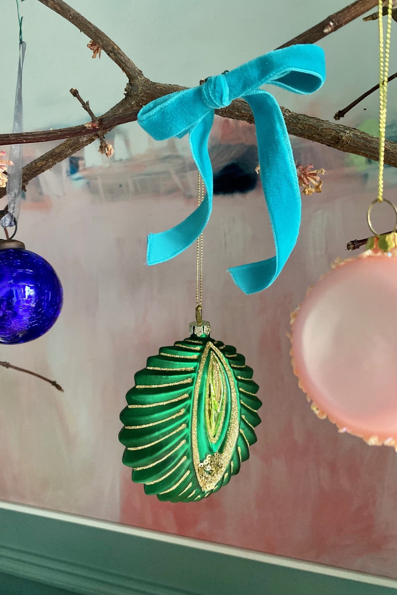art deco Christmas tree ornament