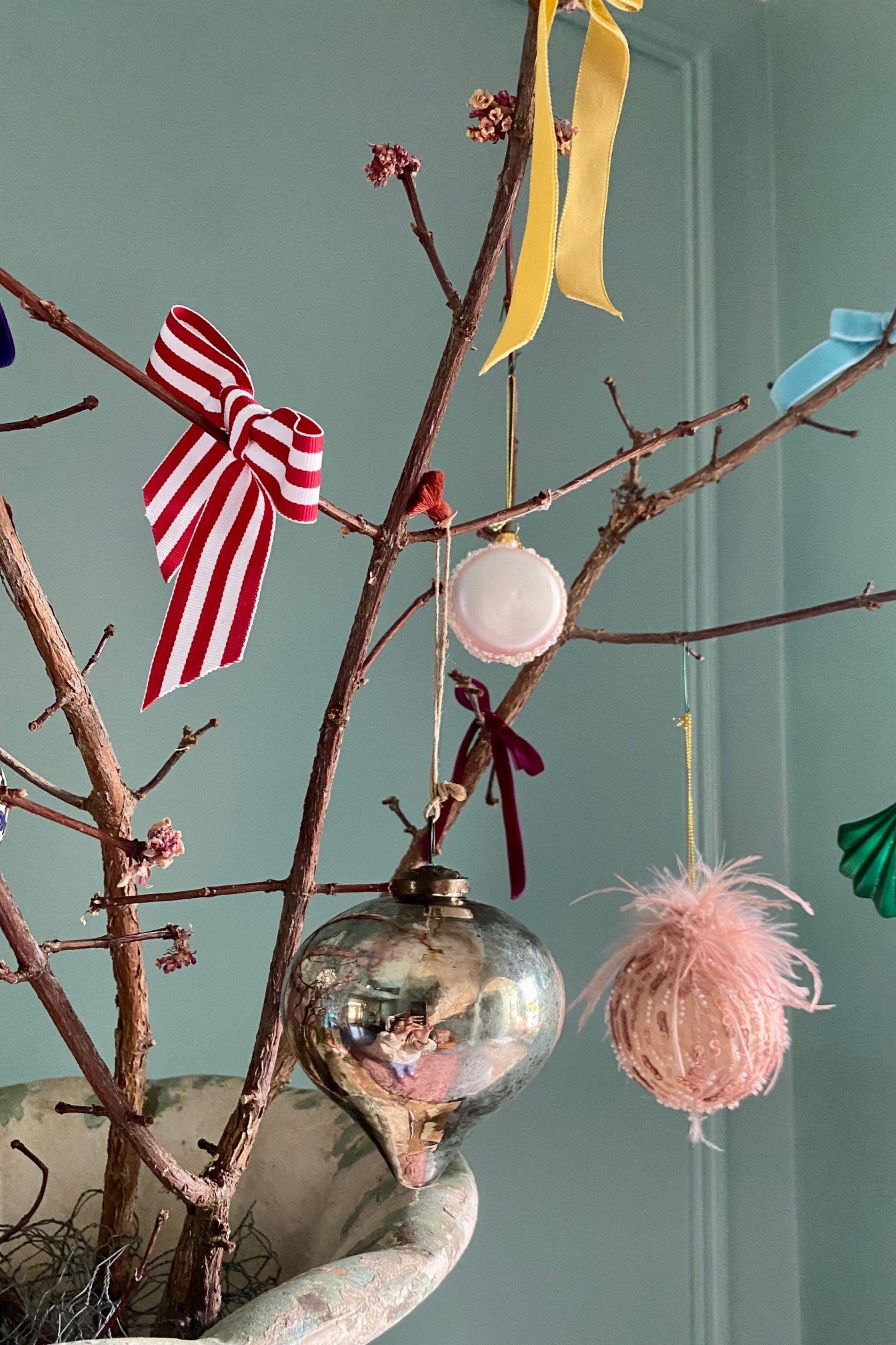 antique mirror bulb ornament