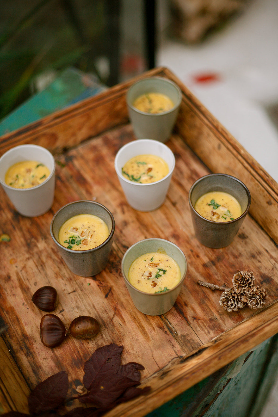 Stoneware Cups, Set of 6