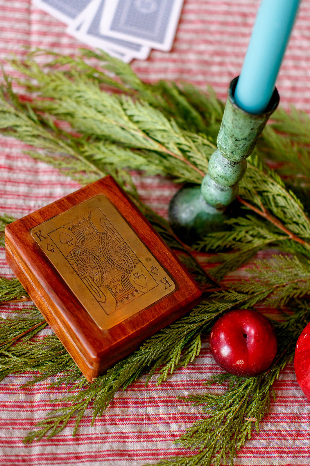 Playing Cards in Wooden Box