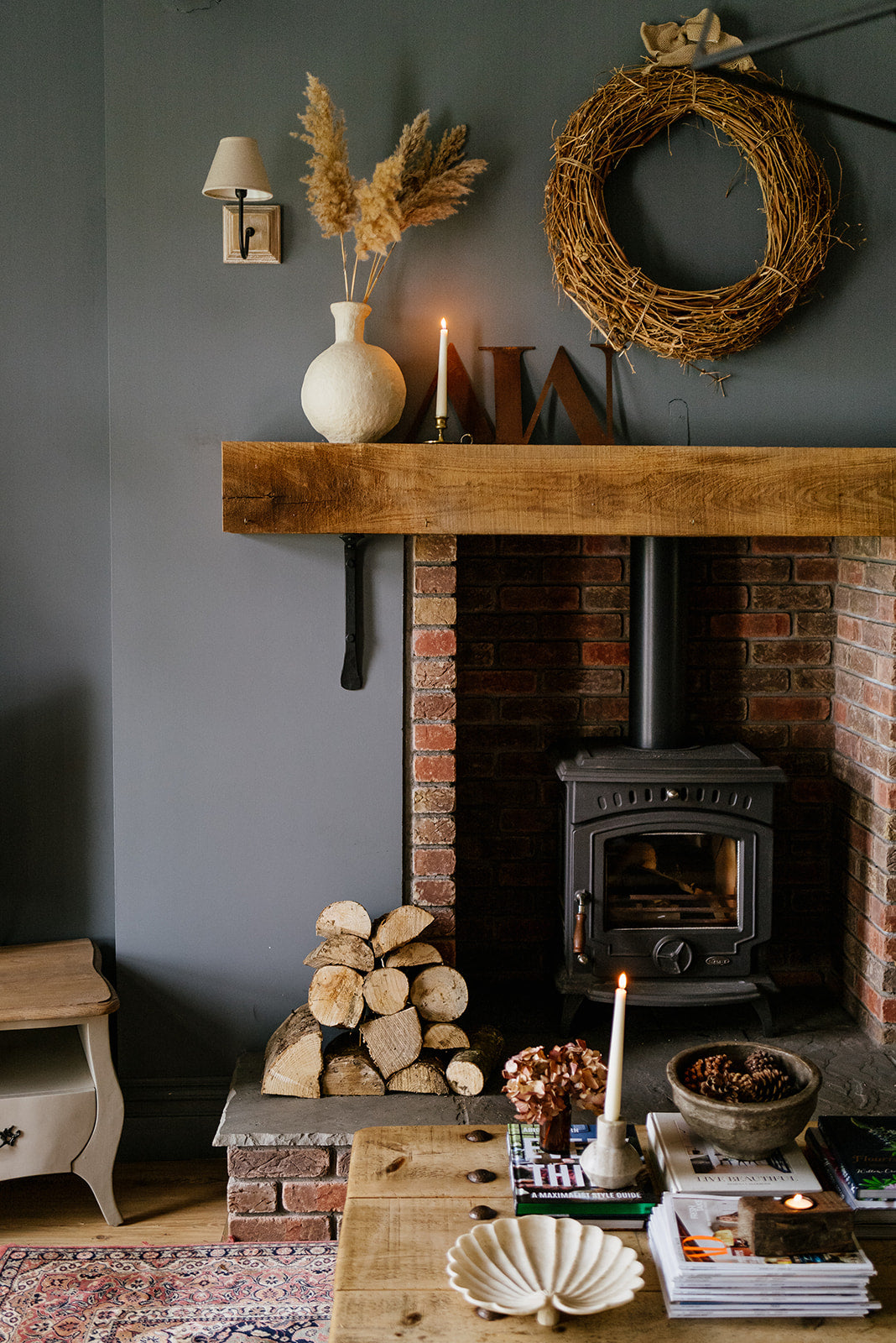 Papier-Mache Swan Neck Vase