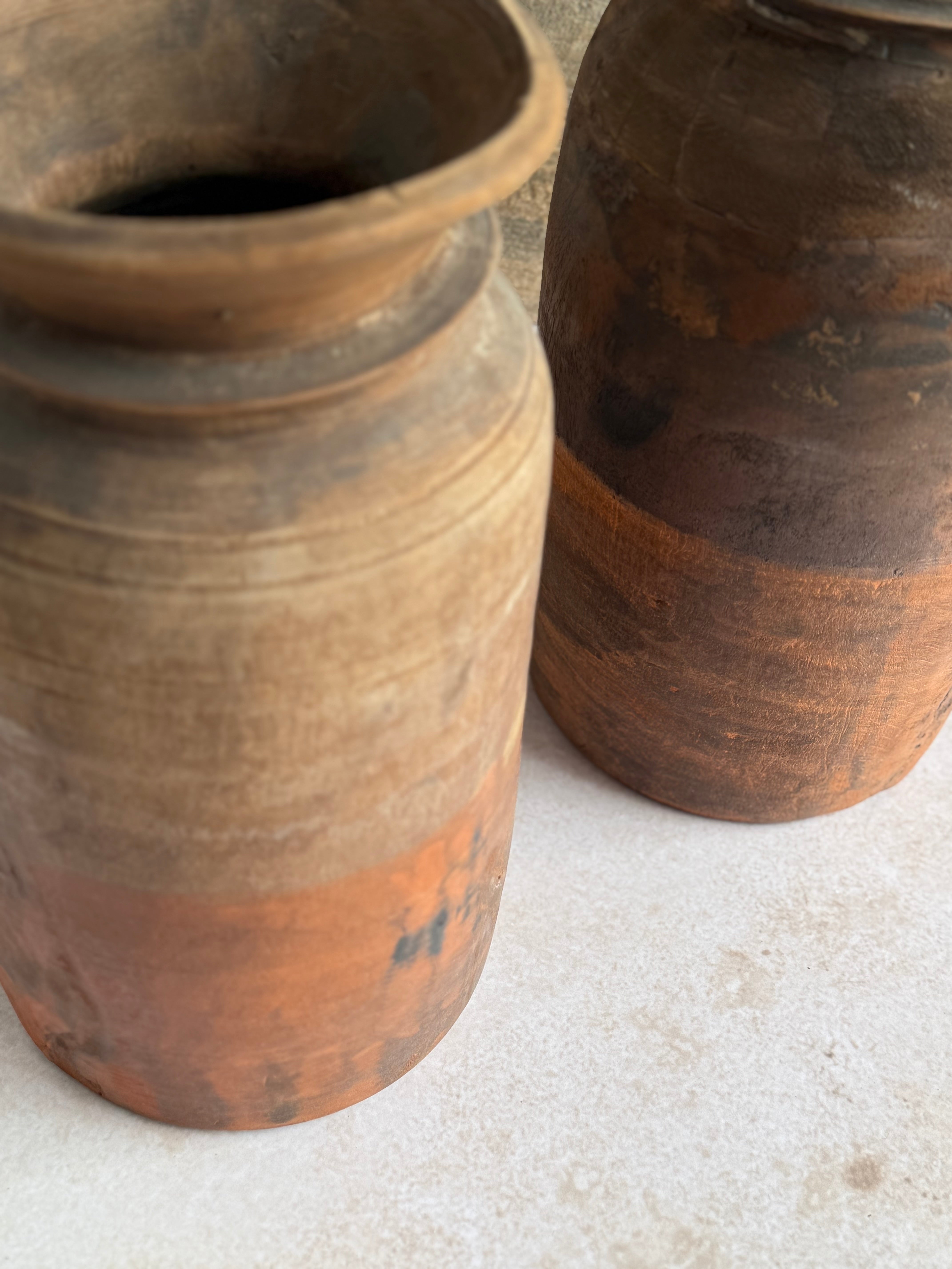 Old wooden vessels