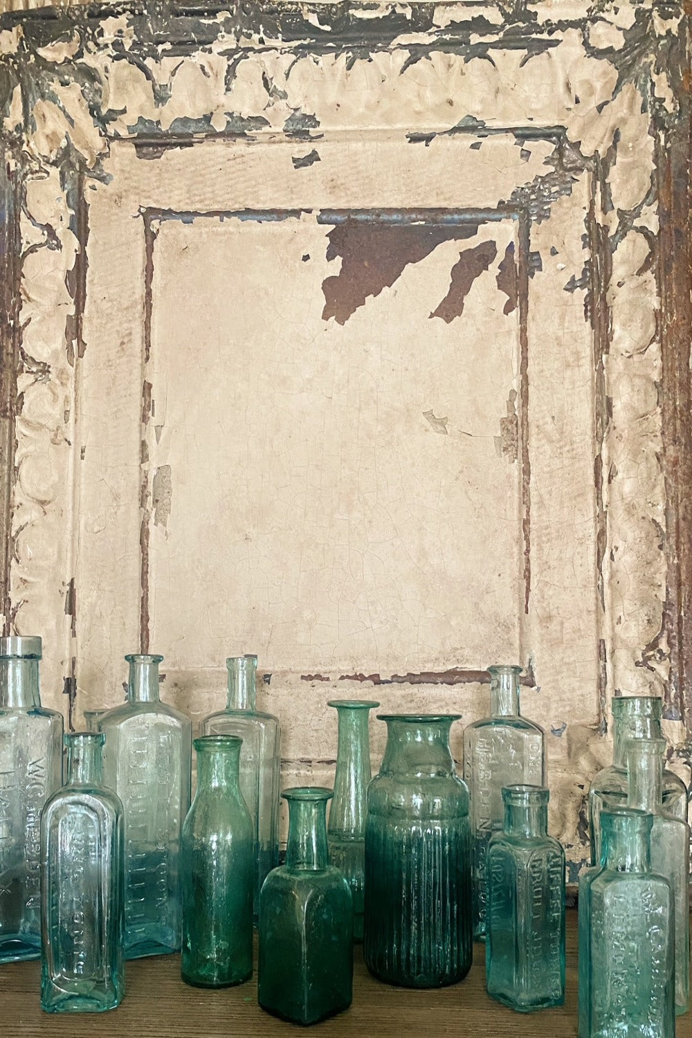 recycled ribbed glass vase
