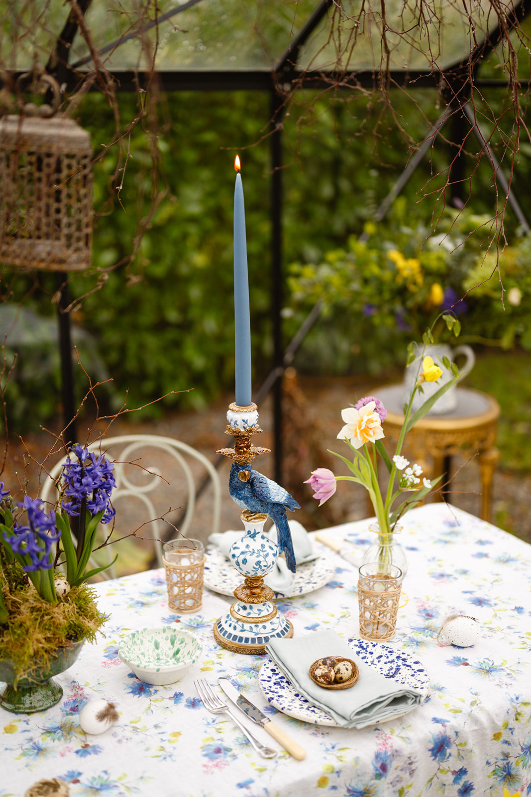 Spring Flowers Linen Tablecloth