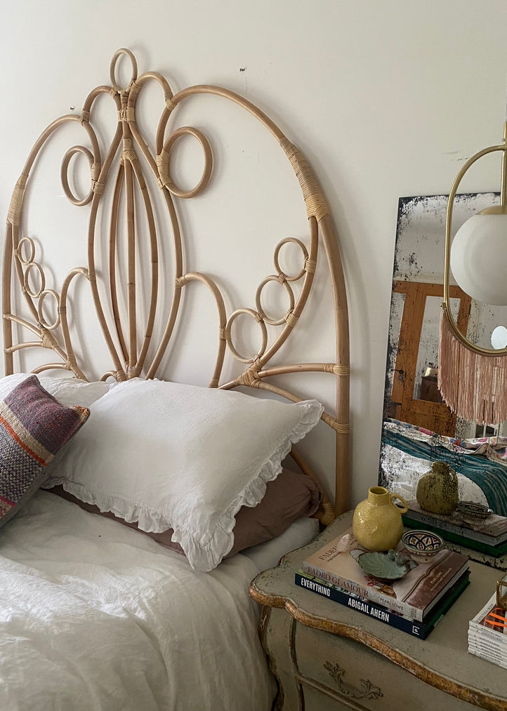 Rattan headboard
