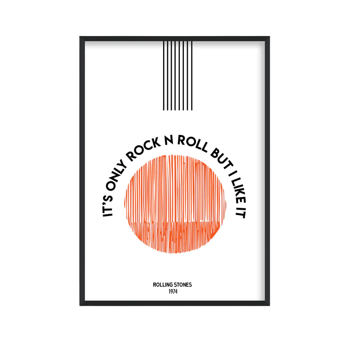 'it's only rock n roll but i like it' Rolling Stones print