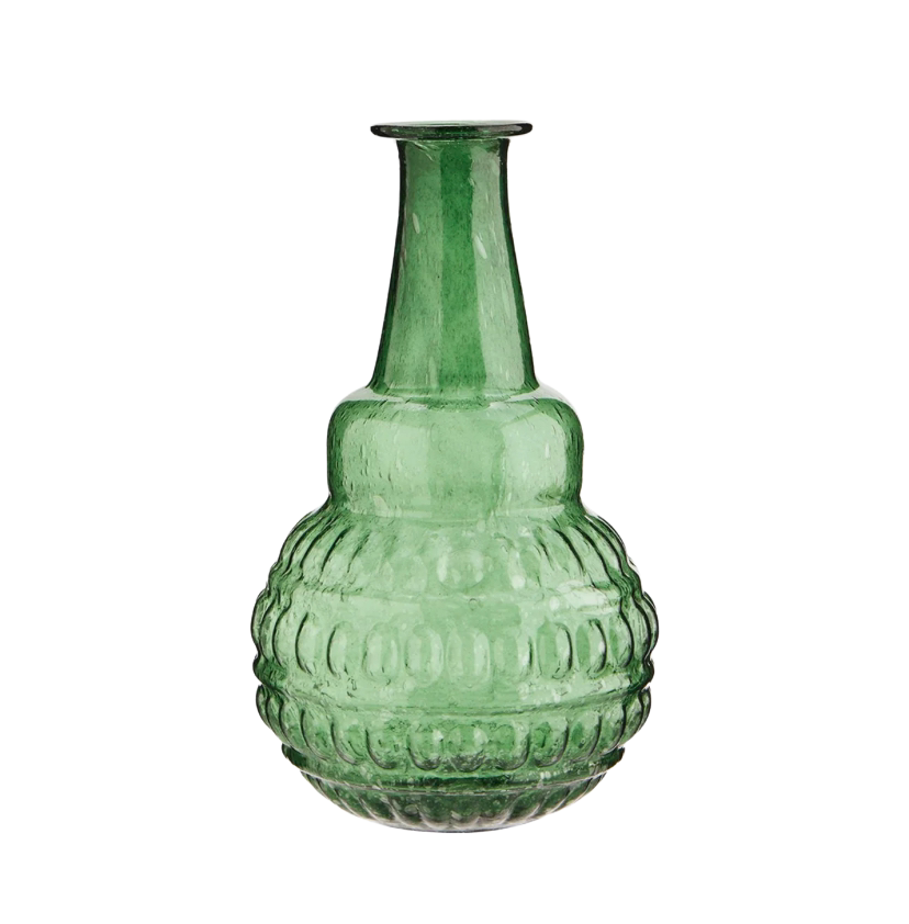 Recycled glass textured vase