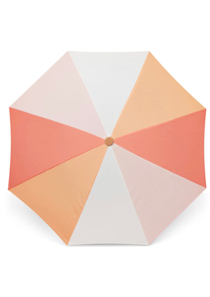 Small Retro stripe parasol, sunny peach