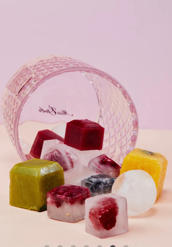 rose glass ice bucket