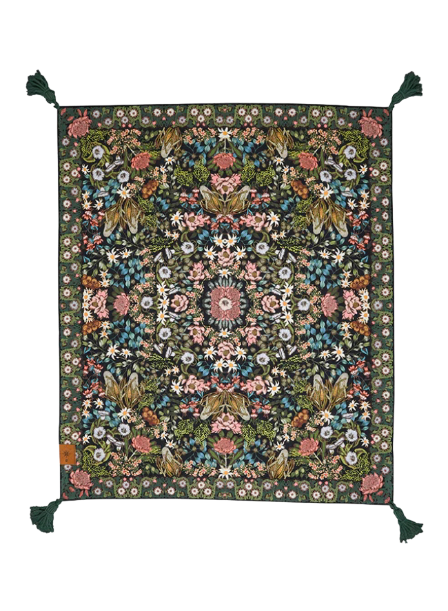 wandering folk picnic blanket, native wildflower