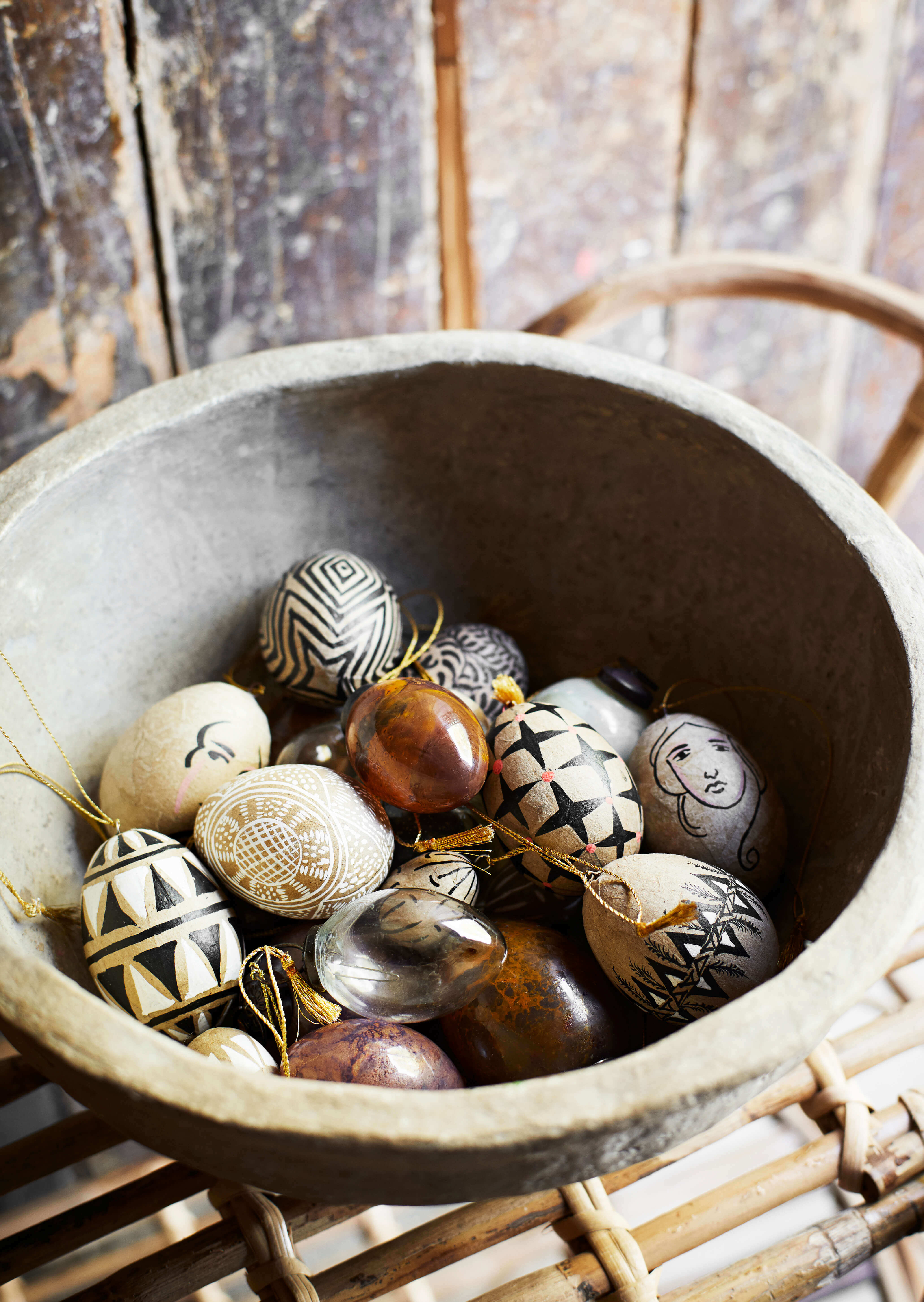 papier-mâché bowls