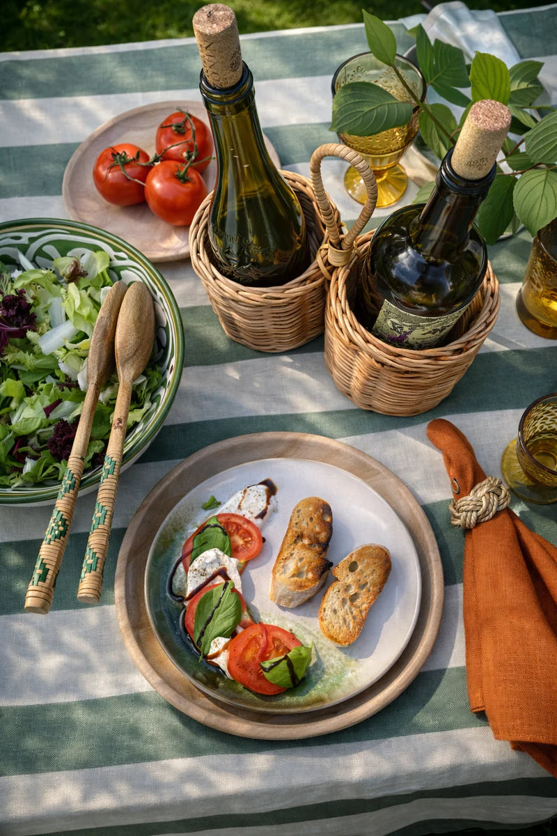 Rattan Bottle Holder - Amber + Willow