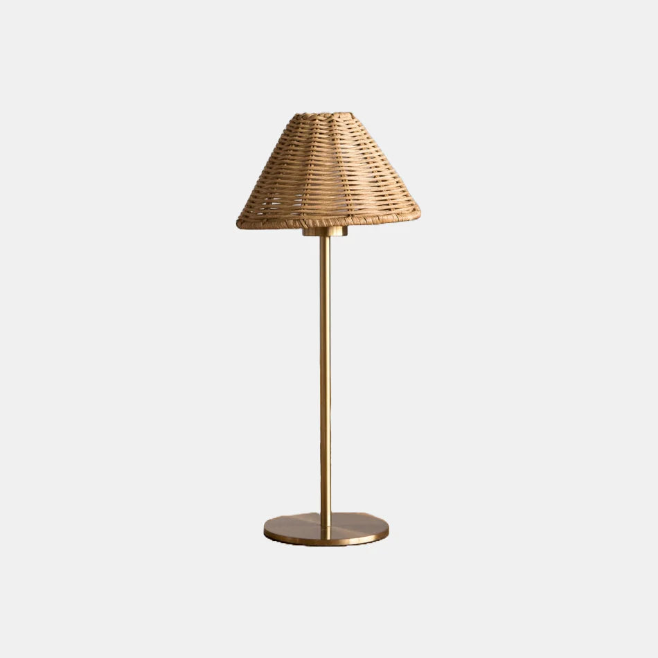 Rattan cordless lamp