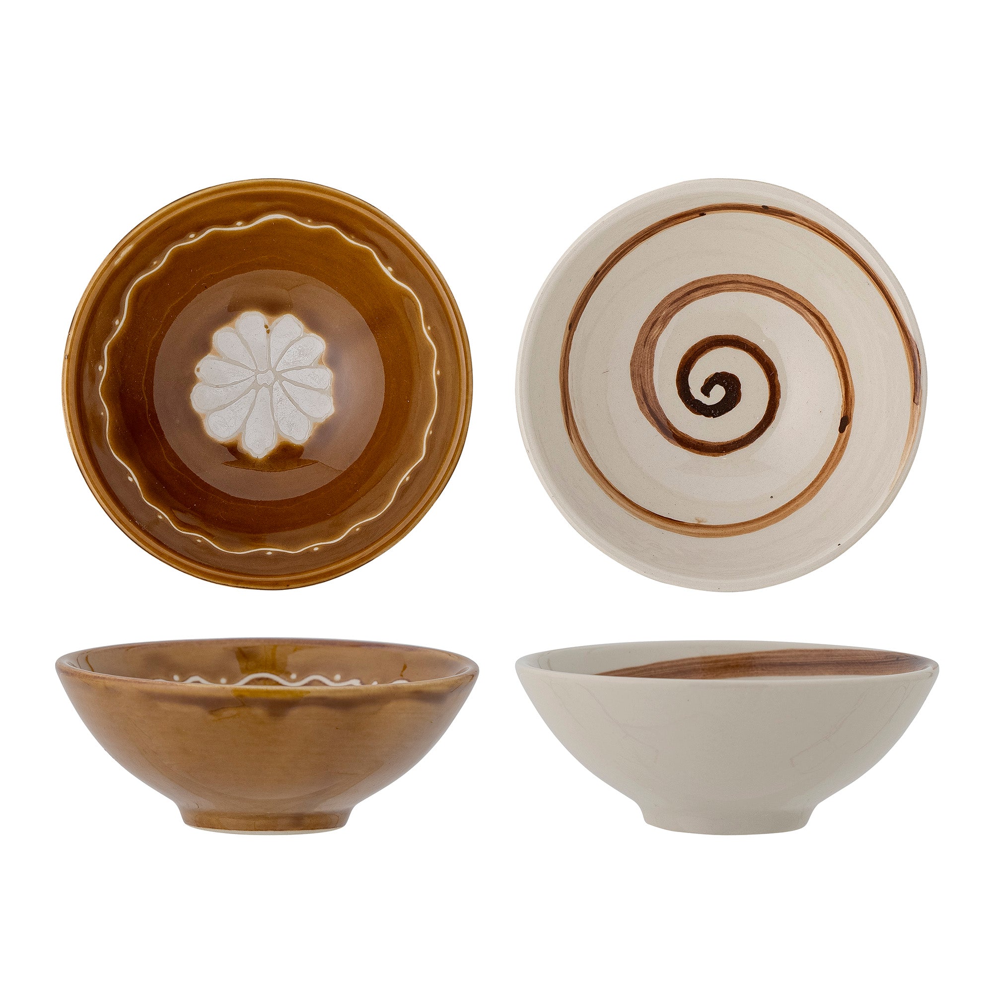 The Portofino Table — Hand-Painted Stoneware Salad Bowl & Mini Bowls Set